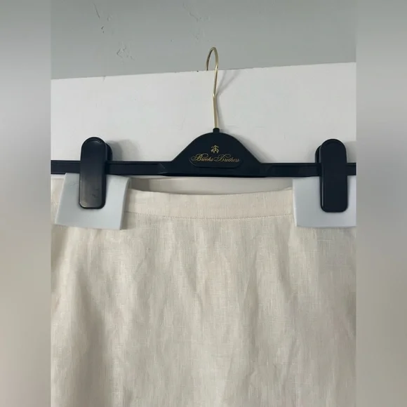 Brooks Brothers White Linen Maxi Skirt size 0 - Picture 6 of 12